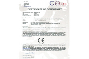 鼎業(yè)手壓腳踏機CE證書 鼎業(yè)手壓腳踏機CE證書